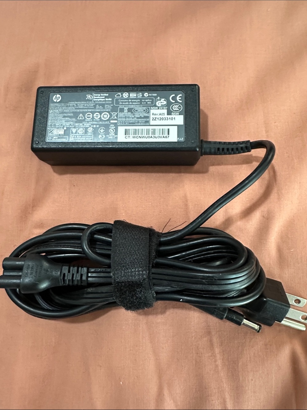 HP AC Adapter with Attached Power Cords - Travel Friendly, Small & Lightweight